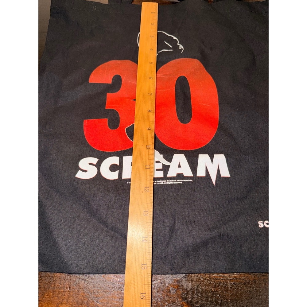 Scream Ghostface 30th Anniversary Promo Tote Bag Black Canvas Horror Movie - Picture 5 of 5